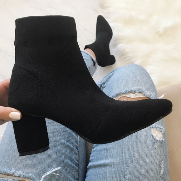 Stretchy Black Sock Boot - Picture 3 of 3